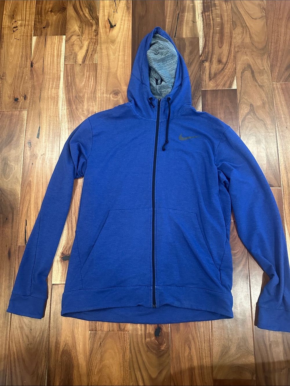 Nike Royal Blue Full-Zip Hooded Performance Jacket